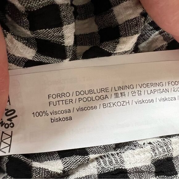 NWT Pull&Bear Black and White Gingham Strappy Mini Dress Size XL - Picture 8 of 13